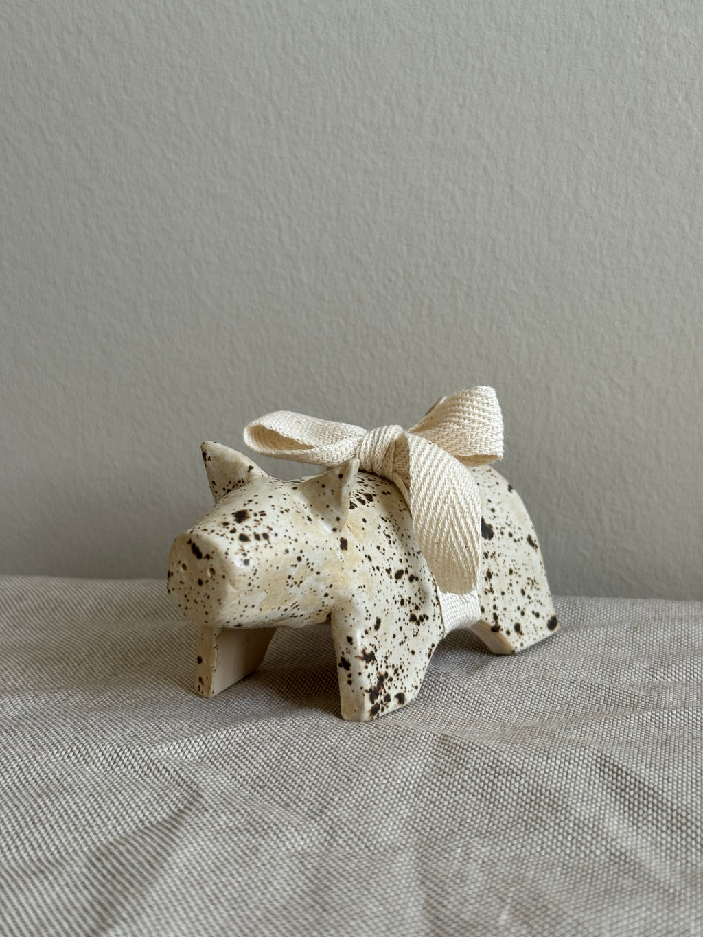 Handmade Ceramic pig- Spotted