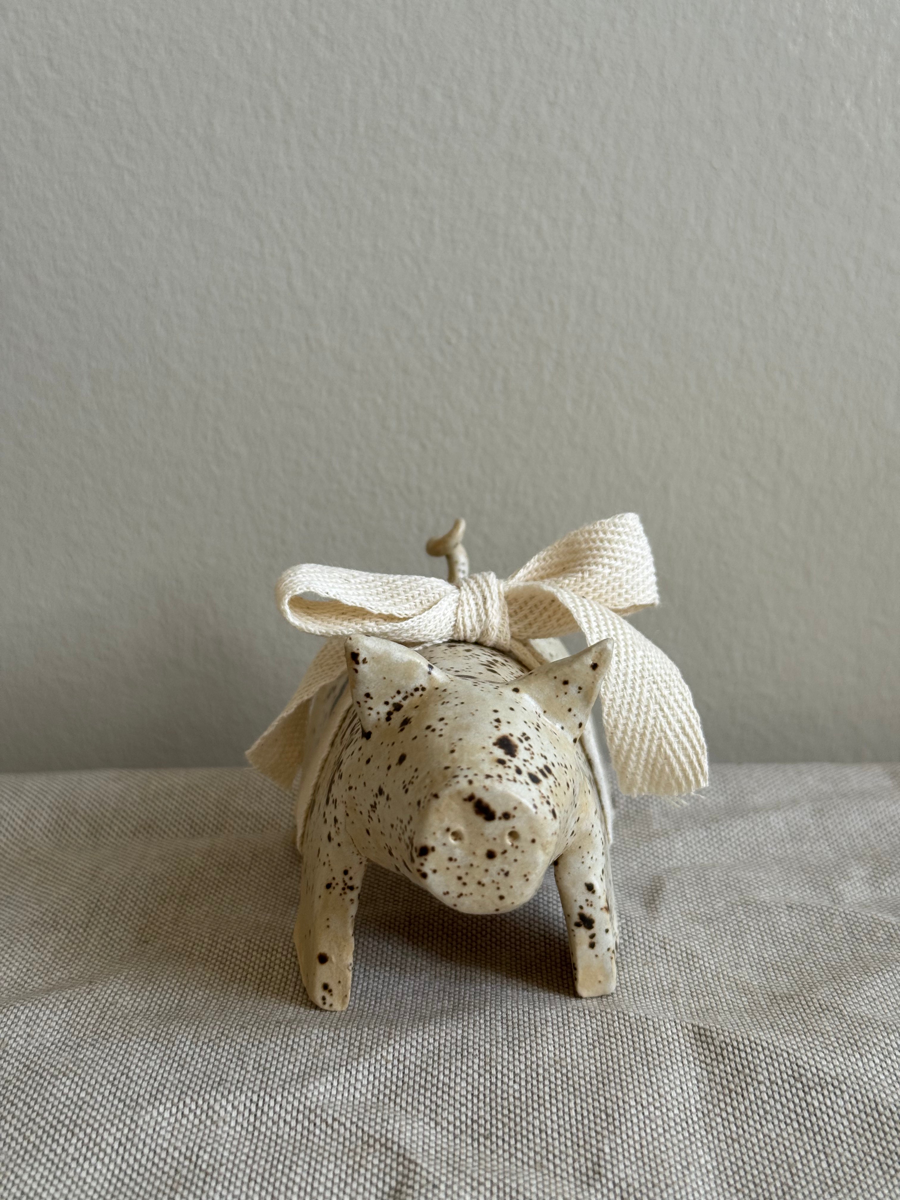 Handmade Ceramic pig- Spotted