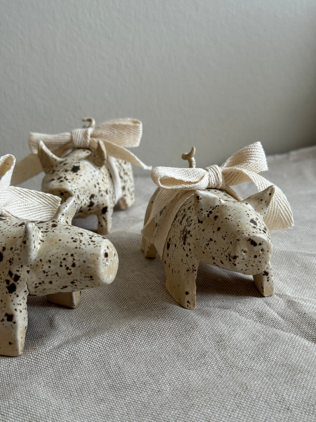 Handmade Ceramic pig- Spotted
