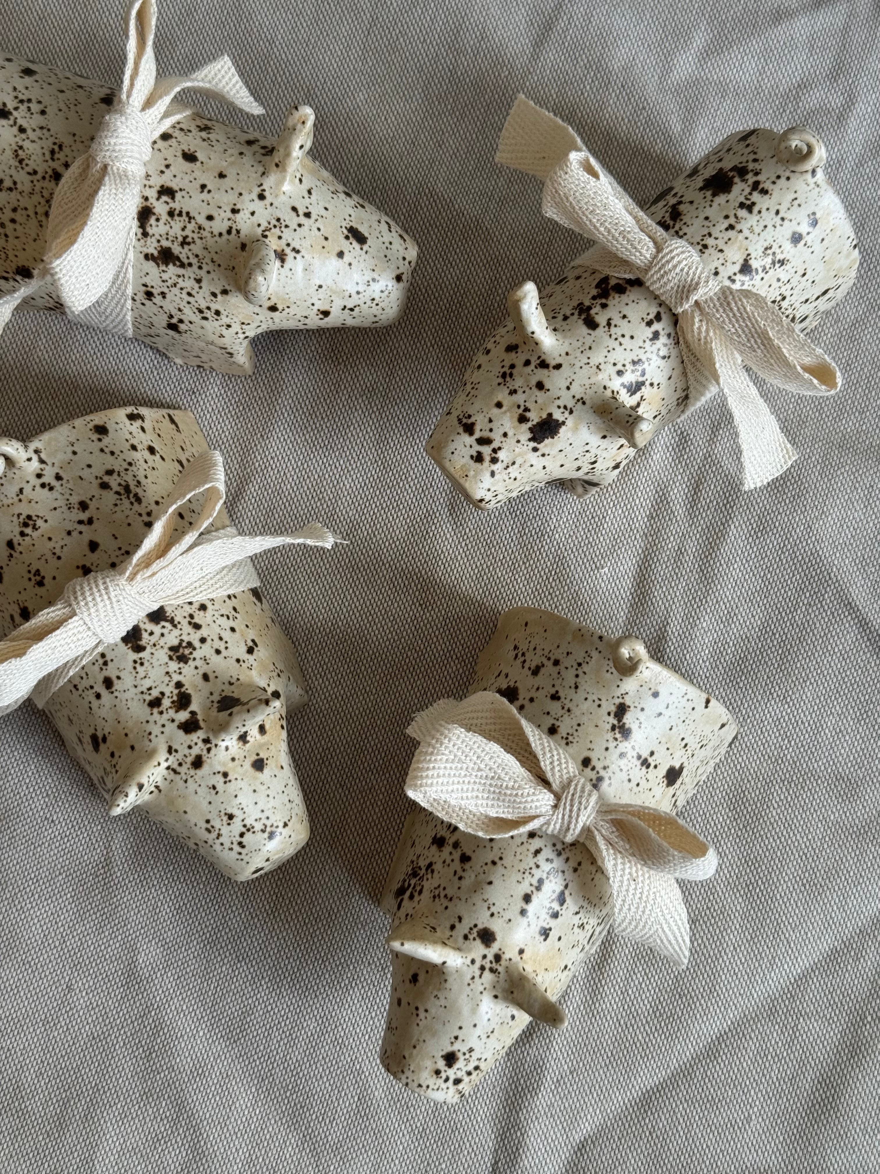 Handmade Ceramic pig- Spotted